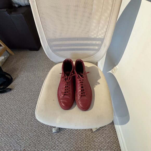Common Projects Burgundy Achilles Mid Size 44 (Made in Italy) - Picture 9 of 11